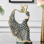 Peacock Dancer Modelo Escultura Cerâmica, Estátua De Arte Abstrata, Decoração De Atmosfera De Luxo, Home Sala De Estar
