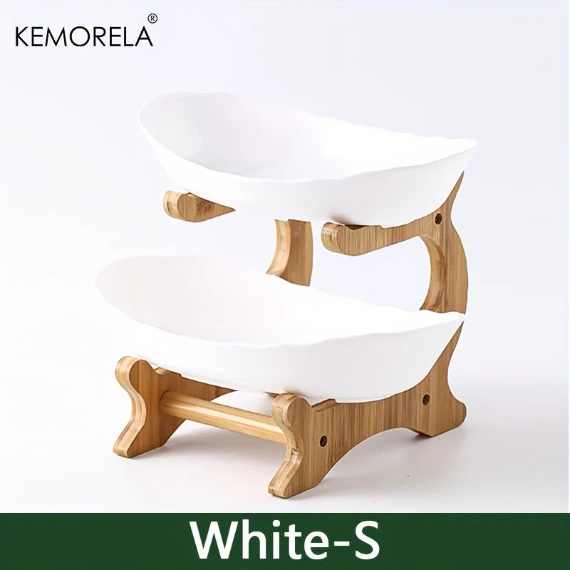 Cesta De Frutas Secas De Plástico Moderno Criativo, Prato de Lanche, Suporte De Bolo, Saladeira, Placa para Sala De Estar Em Casa, 2 ou 3 Camadas