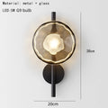 Nordic cinza branco vidro transparente 20cm luz de parede ouro preto metal lâmpada g9 para quarto salão restaurante corredor arandela