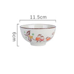 Japonês Retro Household Cerâmica Arroz Bowl, Restaurante e Home Louça, Comendo Pratos, Tigela de Sopa, 4,5 em