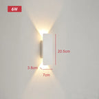 Lâmpadas de parede à prova dwaterproof água ao ar livre tira luzes de parede de alumínio 18w led preto lâmpada de parede quarto exterior luminárias ao ar livre