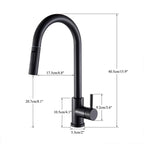 Torneira de Cozinha Black Matte 2 Modos de Controle