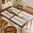 1/4/6 peças de Jogos Americanos Retangulares Estilo Fazenda, com Borlas Tecidas. Ideal para Decorar Mesas de Jantar e Cozinha