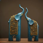 Criativo Retro Resina Artesanato, Elefante Ornamento, Home Office, Sala De Estar, Entrada Pública, Decoração Desktop, Presente, 2pcs