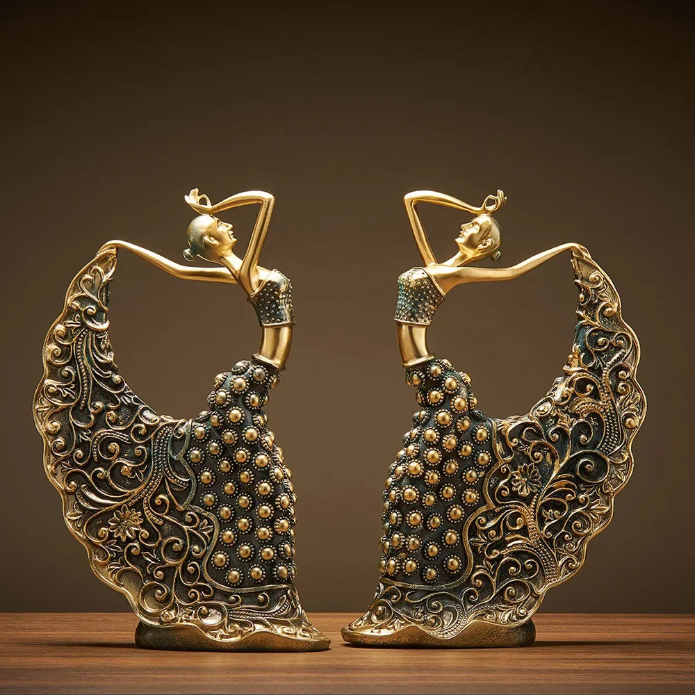 Peacock Dancer Modelo Escultura Cerâmica, Estátua De Arte Abstrata, Decoração De Atmosfera De Luxo, Home Sala De Estar
