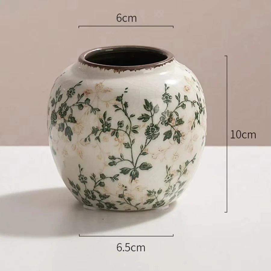 Crackle vaso de flores cerâmica hidropônico decoração de mesa arranjo floral presentes do dia dos namorados presente de formatura de aniversário