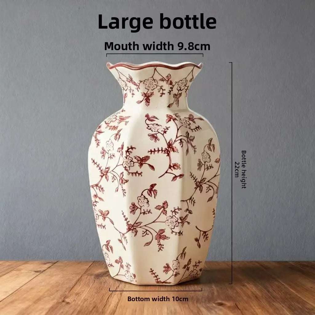 Vasos decorativos de porcelana azul e branca chinesa, vasos de cerâmica retrô, decorações para casa, sala de estar, escritório, artesanato, presentes.