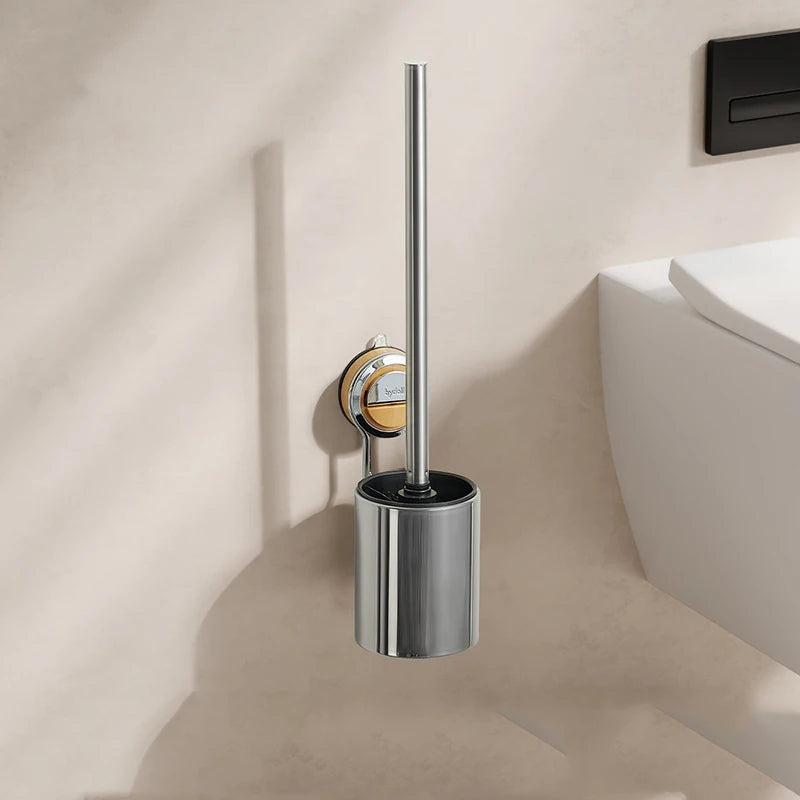 Escova Sanitária Inox com Suporte de Ventosa