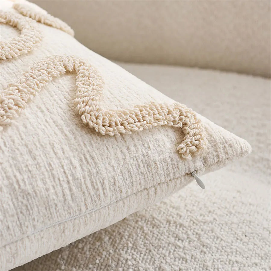 Arco capa de almofada ultra macio chenille lance capa de almofada para sofá sala estar estilo nórdico tufado capa de almofada decorativa