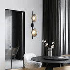 Nordic cinza branco vidro transparente 20cm luz de parede ouro preto metal lâmpada g9 para quarto salão restaurante corredor arandela
