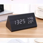 Led estudante despertador simples relógio de parede exibição temperatura controle som relógio mesa desktop decoração casa jardim