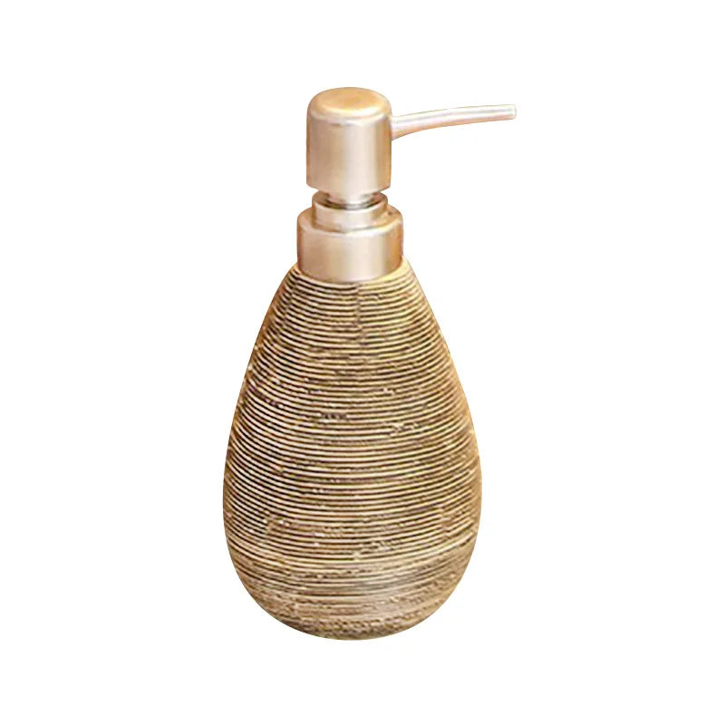 Suporte de escova de dentes de cerâmica artesanal vintage, dispensador de sabão, garrafa de loção, copo de enxaguatório bucal, conjunto de banheiro de cinco peças de cerâmica