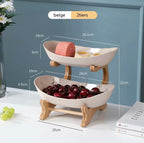 Cesta De Frutas Secas De Plástico Moderno Criativo, Prato de Lanche, Suporte De Bolo, Saladeira, Placa para Sala De Estar Em Casa, 2 ou 3 Camadas