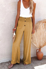 Chandler's high-waisted trousers with smocked legs